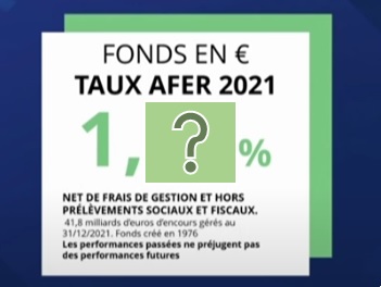 📣 AFER : le taux 2021 du fonds euros est de...